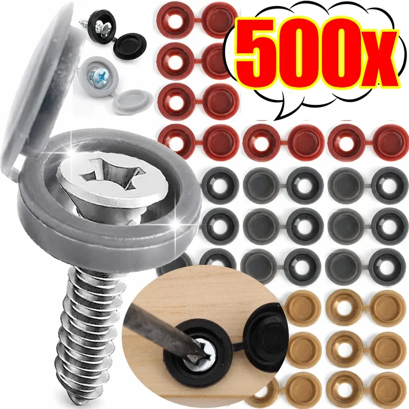 100-500Pcs Nail Screw Caps Plastic Protective Covers Car Nuts Decorative Cover Self-tapping Screw Folding Cap Furniture Hardware
