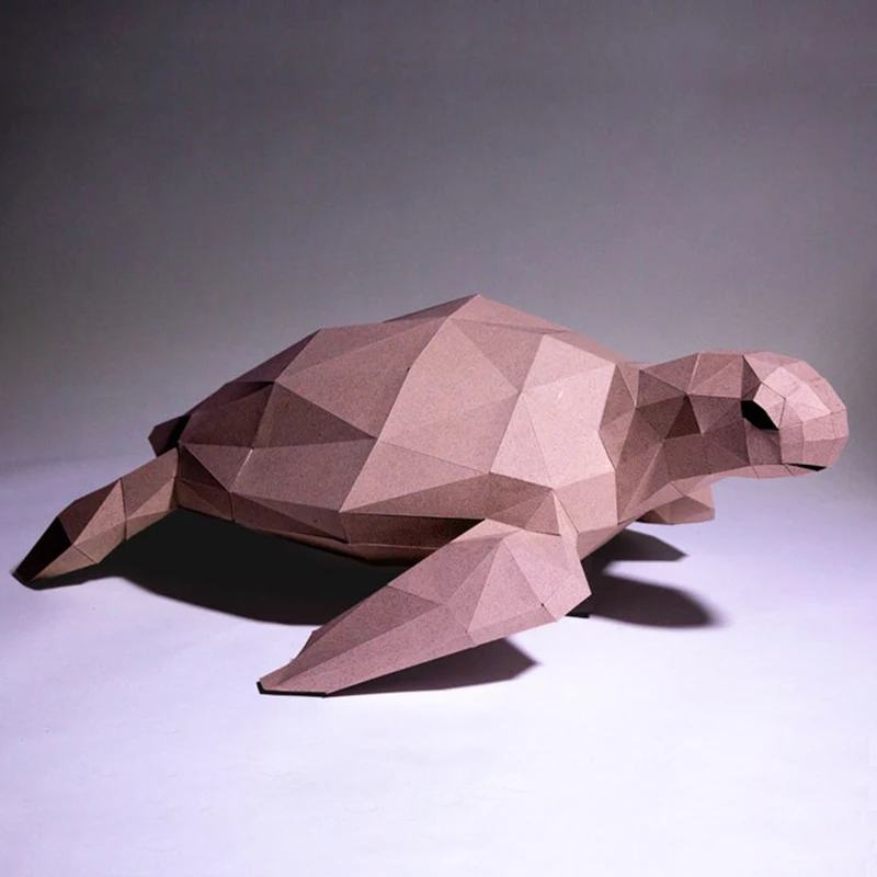 

Sea Turtle 3D Paper Model Handmade Low Poly Origami Room Decoration DIY Puzzles Hallway Ornament Animal Geometric Paper Craft