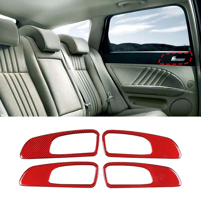 Red Soft Carbon Fiber For Alfa Romeo 159 Brera Spider Car Air Conditioning CD Panel Central Control Gear Panel Trim Stickers
