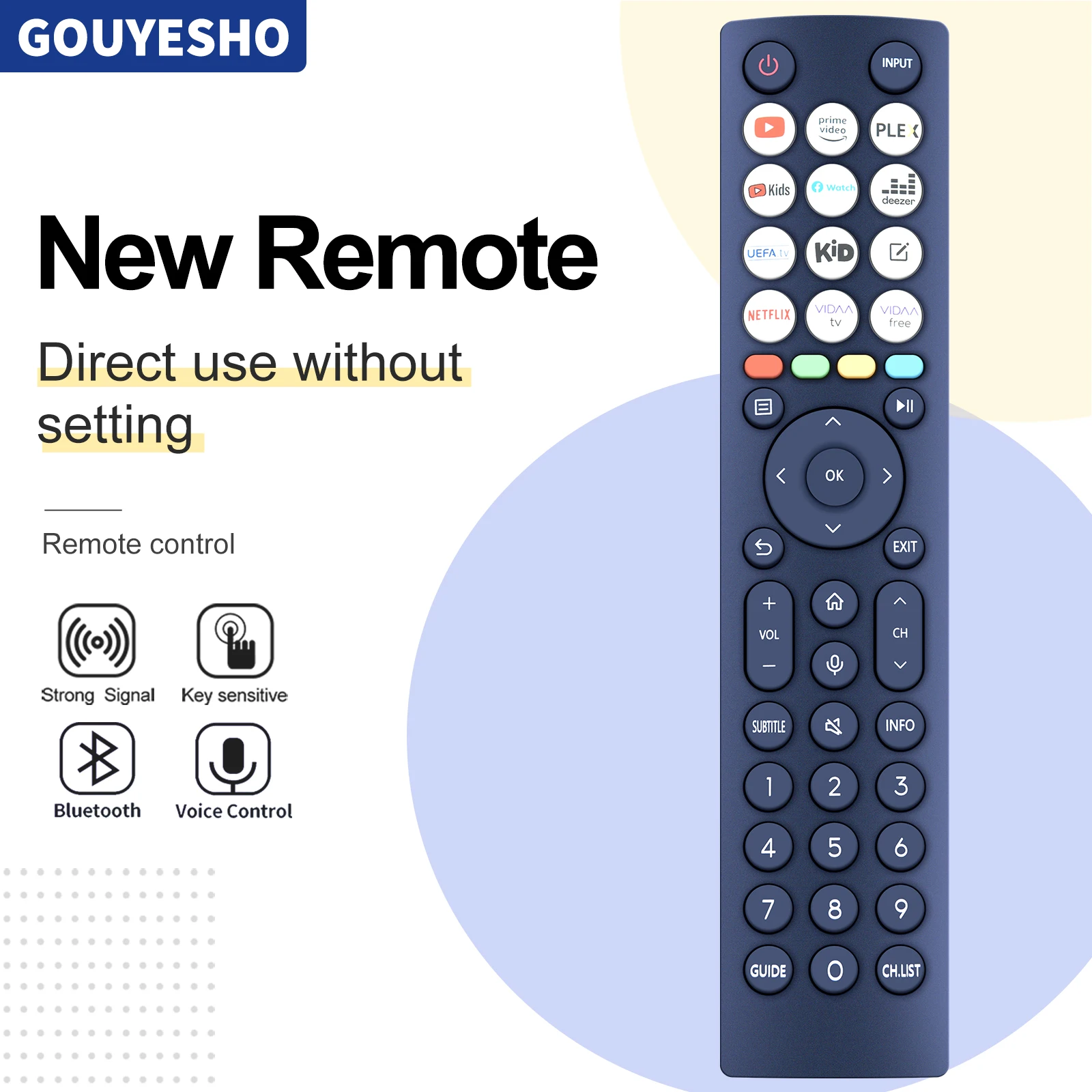 New Remote Control ERF2F36H for Hisense Smart TV