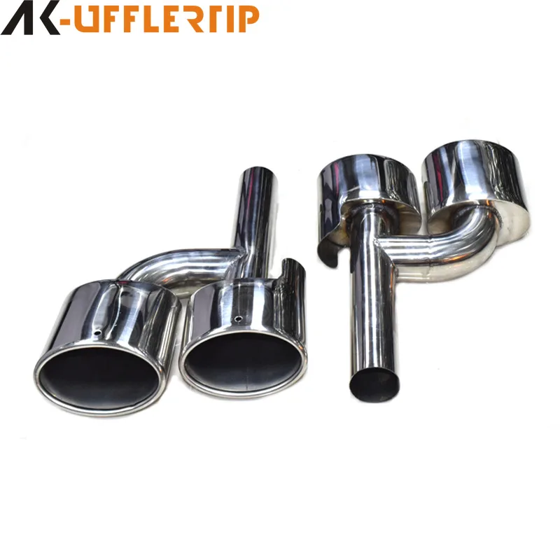 메르세데스-벤츠 C클래스 W204 C200 C260 C300 배기 파이프 개조용 C63 4구 304 스테인리스 스틸 테일 스로트