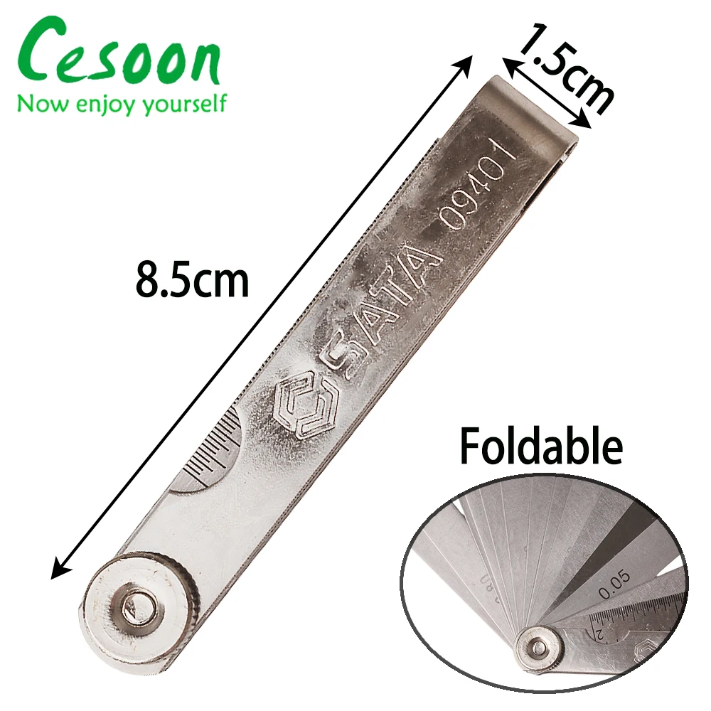 Dental Metric Feeler Gauge Ruler 1Pc Autoclavable Dental Measure Reciprocating IPR System Stainless Steel Dentistry Materials