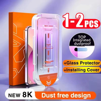 1-2PCS Dust Free Glass For Xiaomi Redmi 14C 13C Note 13 Pro 12 11 10 9 8 7 Pro Mi 13T 12T 11T Pro 13 14 Poco X3 X5 X6 F5 F6 Pro