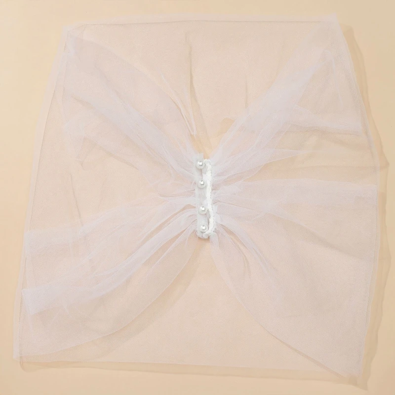 Свадебная шаль с одним словом, белая прозрачная накидка, свадебная шаль с жемчужной пуговицей