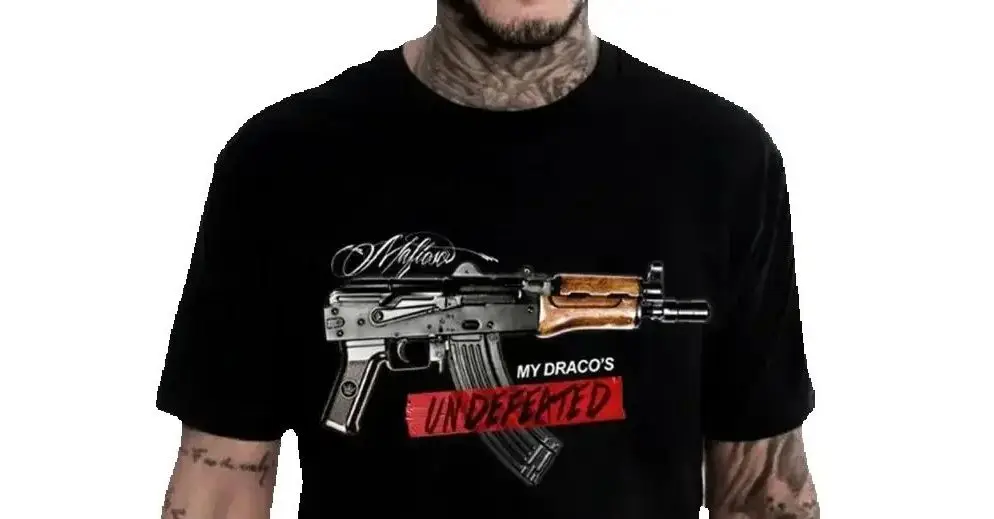 

Mafioso Micro Draco Pistol Undefeated футболка новая 100% хлопок с коротким рукавом и круглым вырезом Harajuku повседневная мужская футболка уличная одежда
