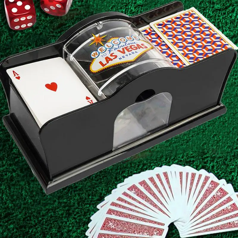 

Manual Card Shuffler Hand Crank Poker Shuffle Machine 2 Decks Playing Cards Shuffler Mixer For Blackjack Poker