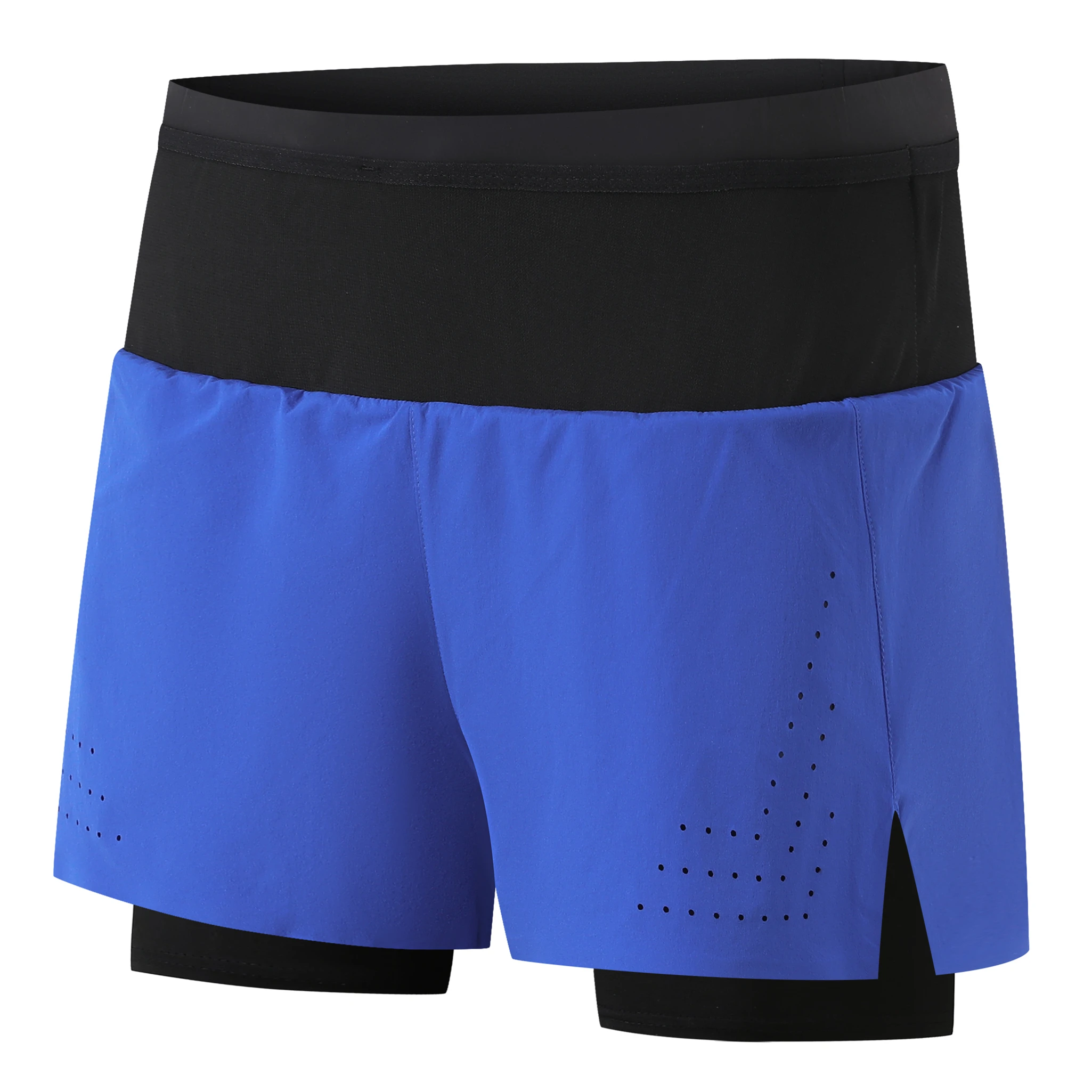 Mens Marathon Running Shorts 5 Pockets Outdoor Sports 2 in 1 Leggings Exercise Riding Fitness Hiking Shorts Breathable Quick Dry