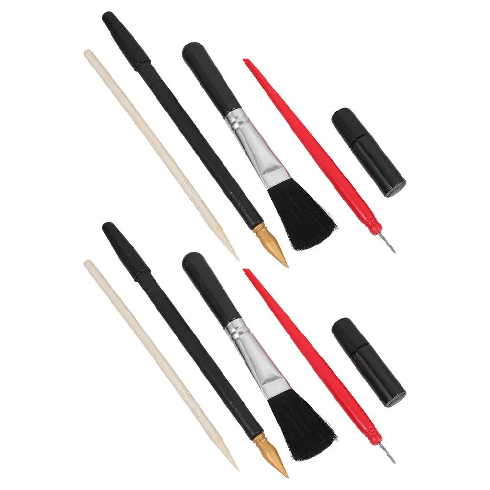 

10 PCS Scratch Painting Tools Dual Tip Stylus Pen for Artists Utensils Reusable Pens Metal Multi-use Scratching