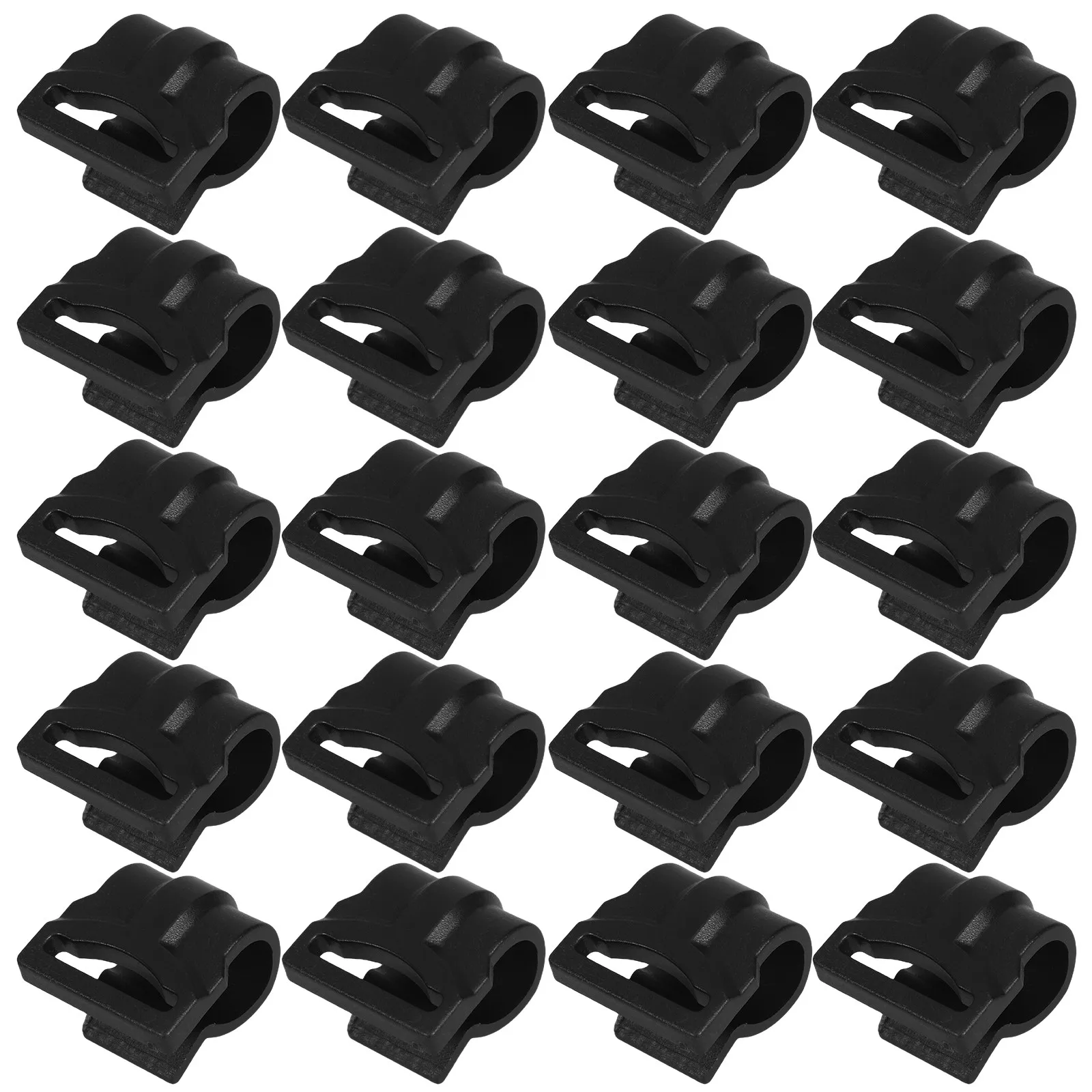 20Pcs Tent Pole Hooks Portable Camping Accessories Outdoor Tent Setup Plastic Connection Hooks Canopy Hammocks Multipurpose