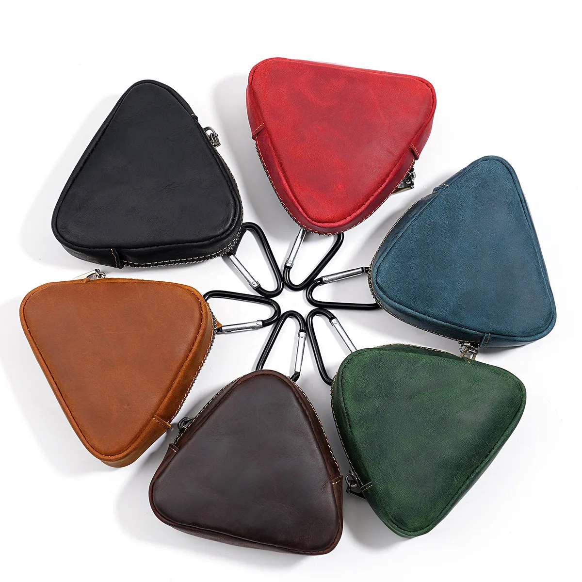 Genuine Leather Waist Hanging Coin Purses Multi Functional Small Coins Earphone Storage Bag Japanese Hanging Buckle Coin Holders