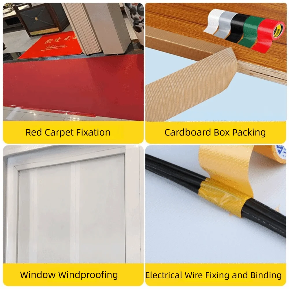 High Viscosity Edge Banding Strip for Wood Panels No Residue Easy To Apply Single Sided Fabric Tape Waterproof Traceless