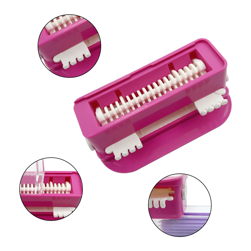 Caja dispensadora Dental, microaplicador con palos flexibles, punta de microcepillo de algodón, aplicador de higiene bucal, Material para dentista