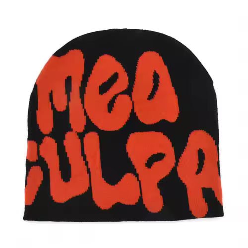 Mea Culpa Knitting Beanies Hat For Women Men Couple Y2K What's In Fashion Bonnet Kpop Wool Skullies Hoods Lady Caps Gorro шапка - Image 7