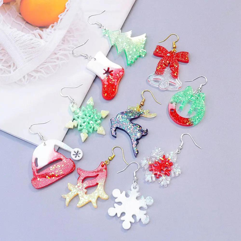 Silicone Casting Tool Christmas Resin Mold Jewelry Making Kit Tree Snowflake Deer Horn Pendant Craft Supplies