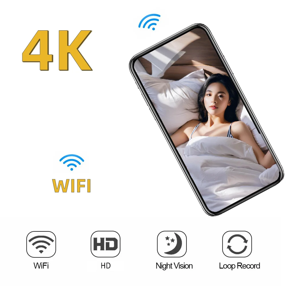 Minis 4K HD bezprzewodowe sterowanie Wi-Fi IR Night Vision View DVR Security Protector kamera monitorowanie w domu wideo Baby Mon