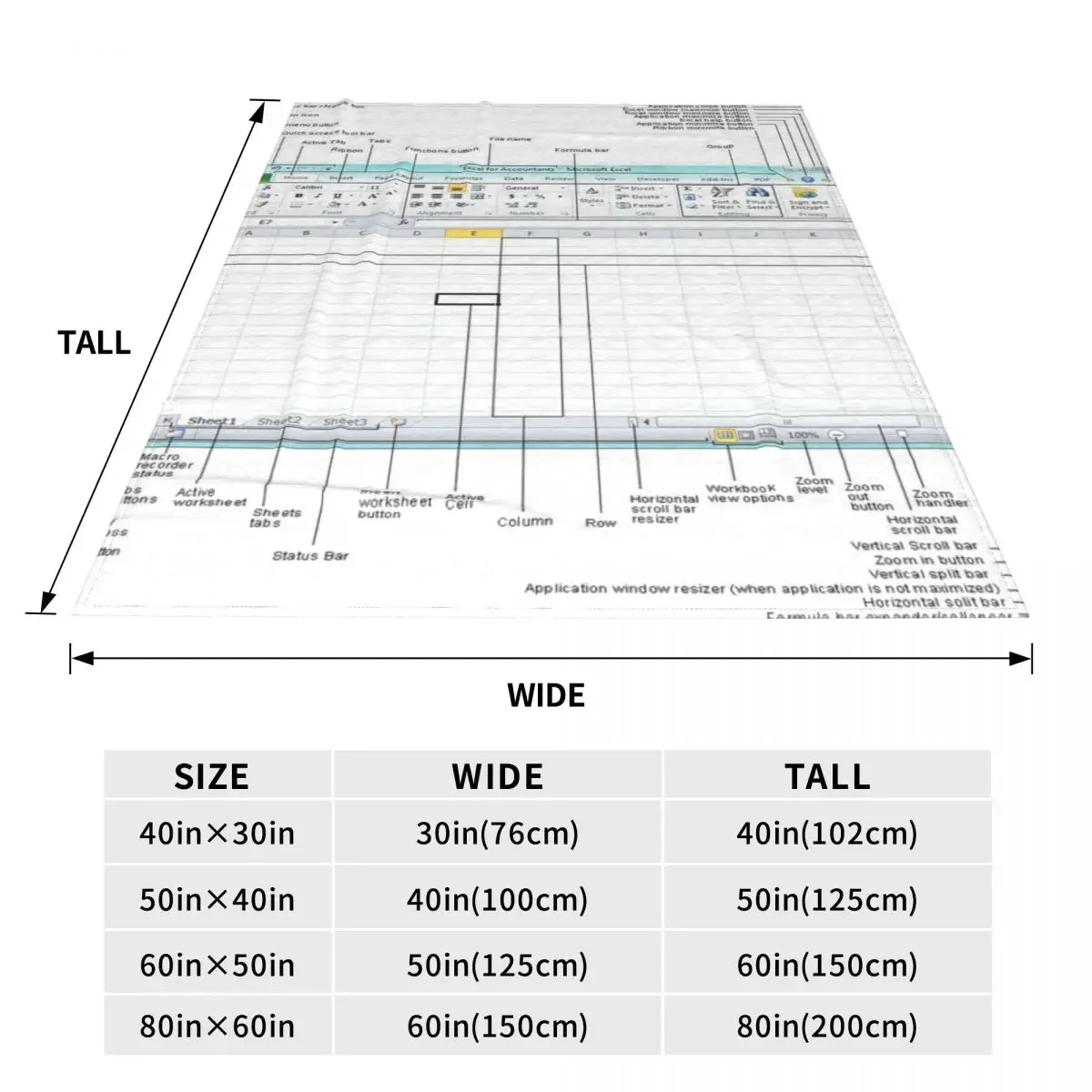 Excel Spreadsheet سوبر بطانية ناعمة دليل مقدمة السفر رمي بطانية الشتاء الجدة الفانيلا المفرش غطاء سرير أريكة