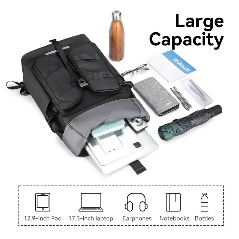 Man Backpack Multifunctional Large Capacity 17 inch Laptop Bag Multi-layer Pockets School Backpack Travelling Bag