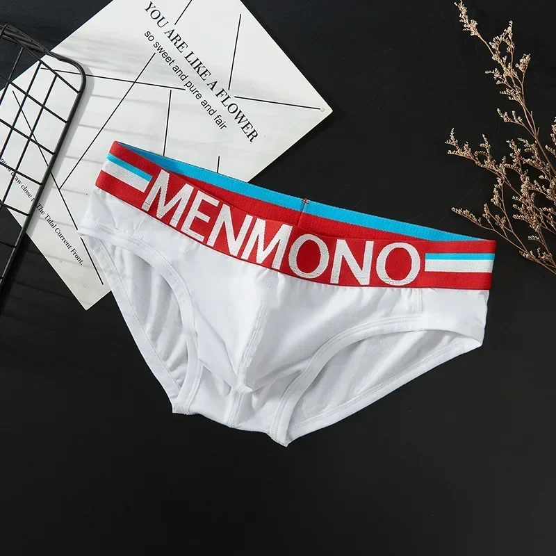Men Sexy Underwear Cotton Breathable Brief Youth Sweat Absorption Comfort Sports Panties Male Low-rise U Convex Pouch Underpants
