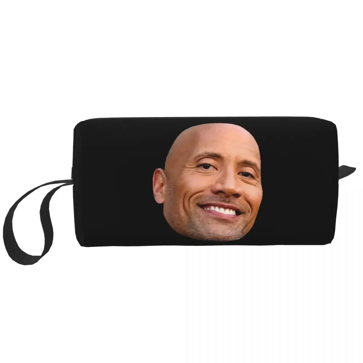 The Rock Face Dwayne Toiletry Bag for Women American Actor Johnson Makeup Cosmetic Organizer Ladies Beauty Storage Dopp Kit Box