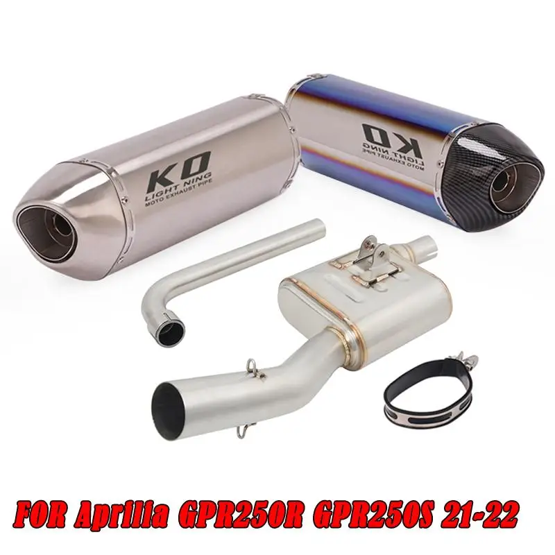 

For Aprilia GPR250R GPR250S 21-2022 Motorcycles Exhaust Pipe Header Pipe Front Link Tube Stainless Steel Slip On With DB Killer