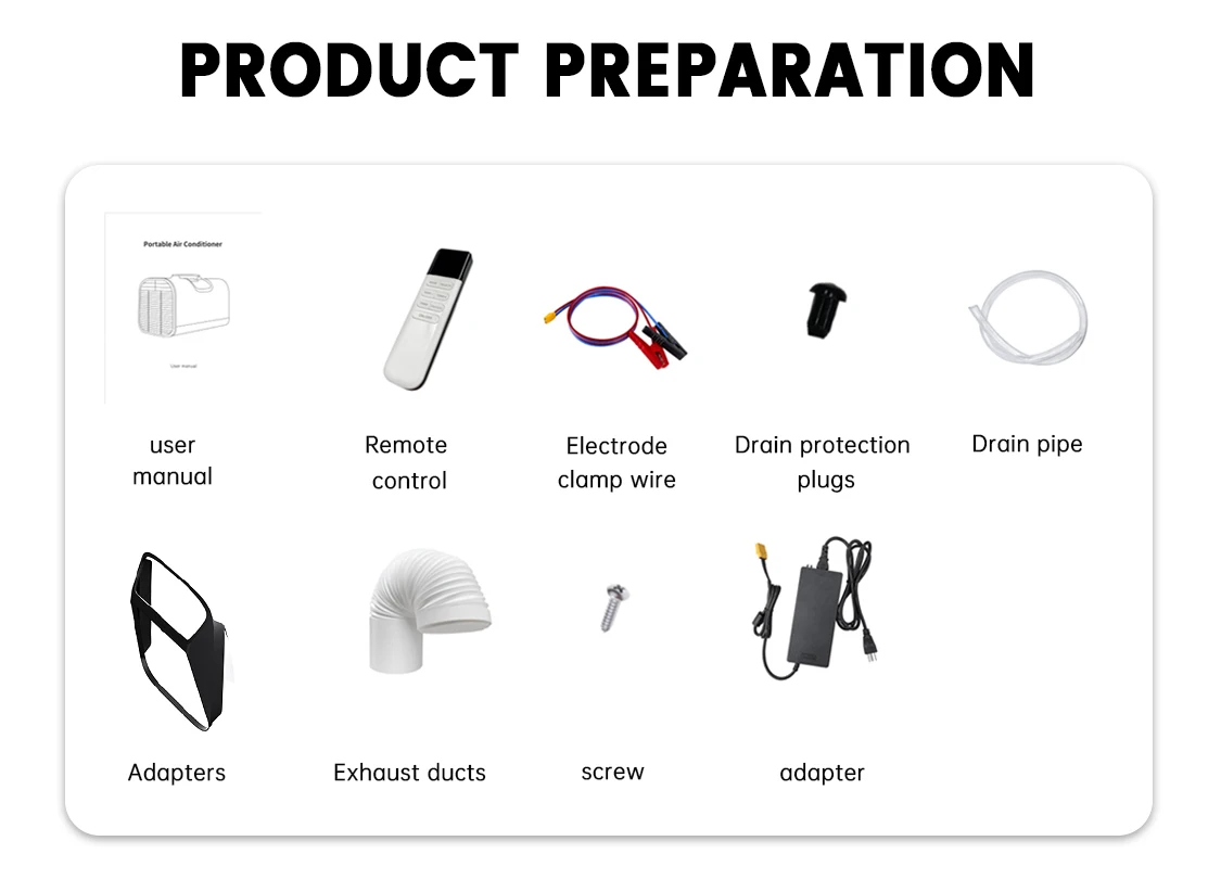 Aires acondicionados con inversor 12V, aire acondicionado portátil 2300Btu, uso en coche, hogar, Camping