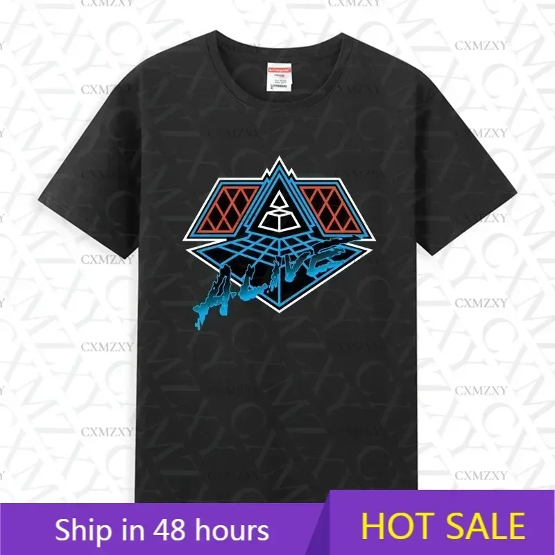 Daft Punk Helmet Men's TShirt Cool Individuality Polyester T Shirt Graphic Streetwear Hipster