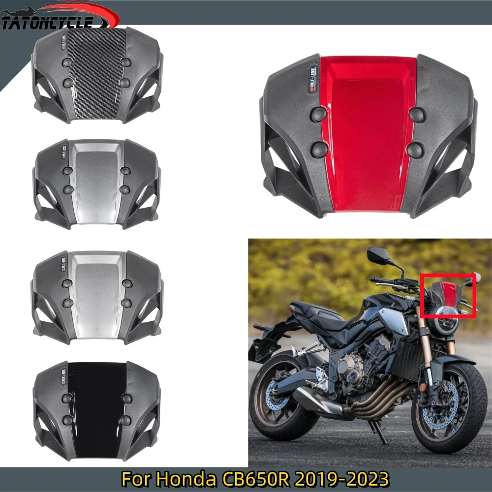 

For Honda CB650R CB 650R Motorcycle Windscreen Windshield Air Flow Deflector 2019-2023 Upper Front Headlight Fairing Accessories