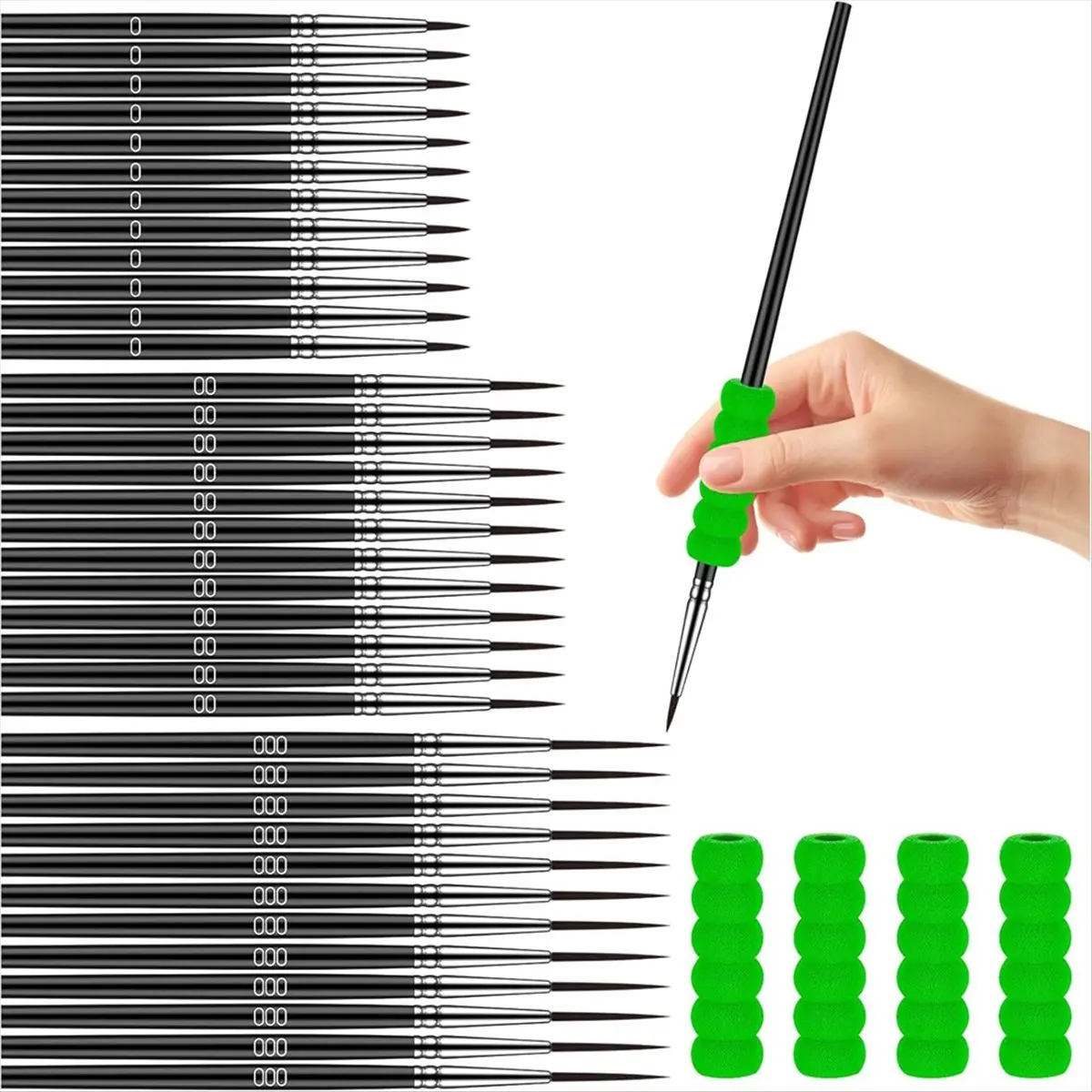 【Best Seller】36 Pcs Detail Paint Brushes, Tiny Thin Paintbrushes Set for Artist Detailing, Small Brush for Miniature Model Water