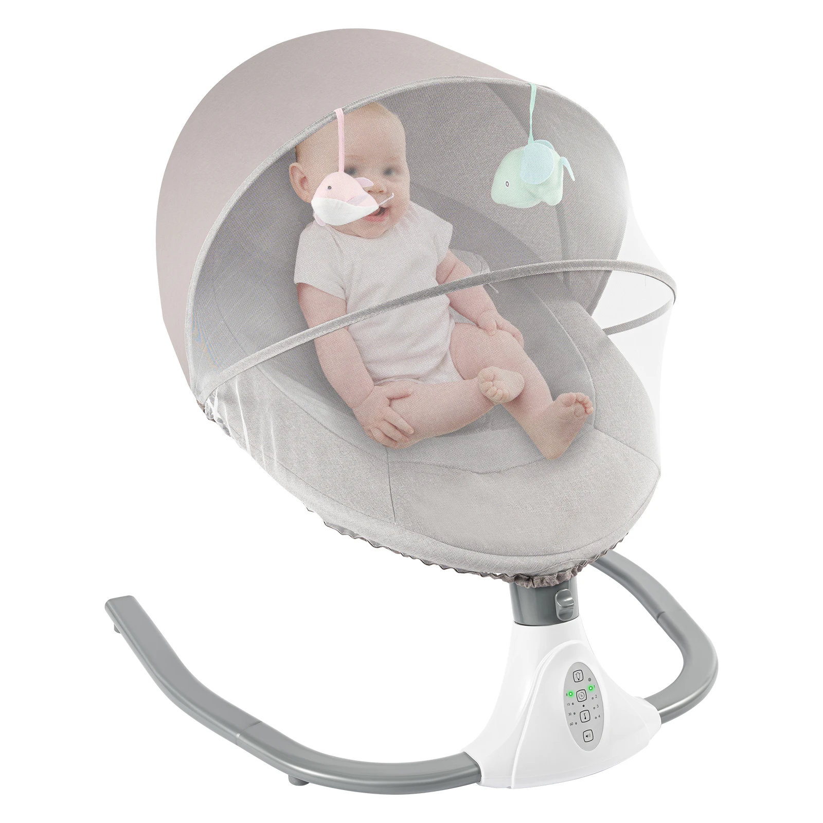 Electric Baby Swing with 4 Adjustable Speeds and Timer – Soothing Rocker for Infants and Toddlers