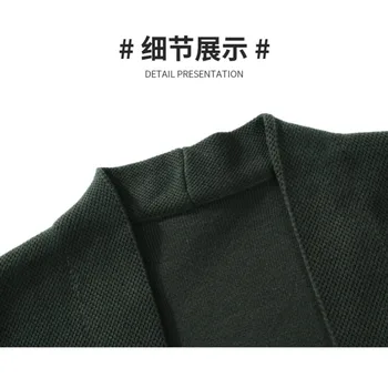 Men's Solid Color Knit Cardigan 4 Men's Solid Color Cardigan Long Sleeve Sweater Button Pocket Bottoming Sweater Fashionable Casual Top 4
