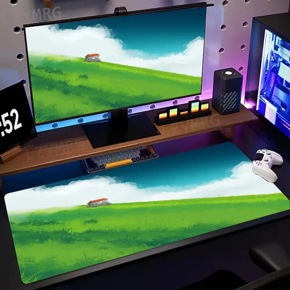 لوحة ماوس ذات مناظر طبيعية على شكل زهور الربيع، ملحقات مكتبية كبيرة مطاطية مضادة للانزلاق، لوحة ماوس للمكتب والألعاب، سجادة لوحة المفاتيح، سجادة ديكور