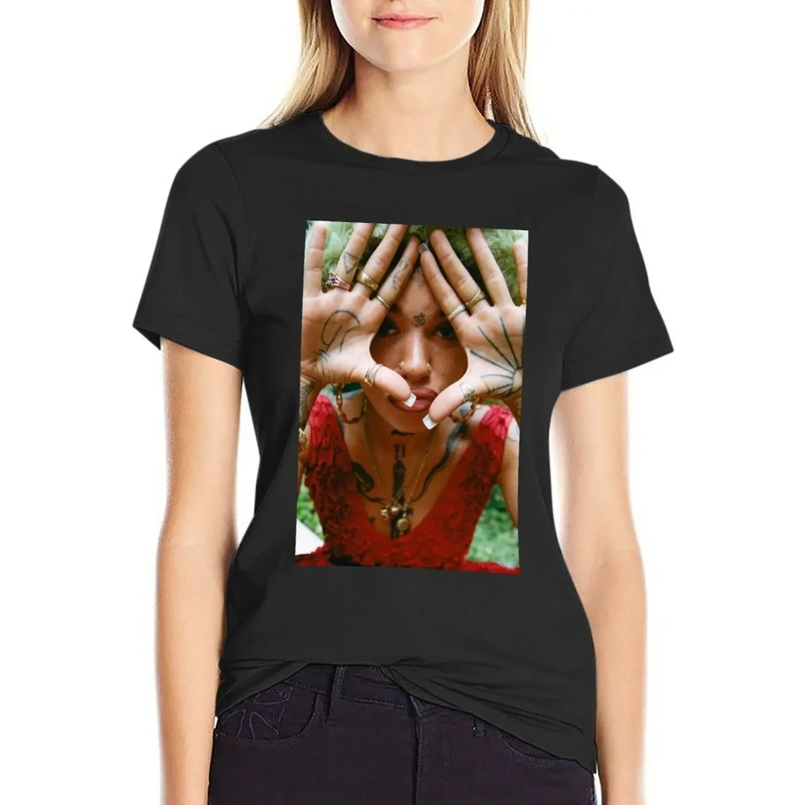 

Greentea Peng Portrait T-Shirt Female clothing quick-drying oversized t shirt for Women