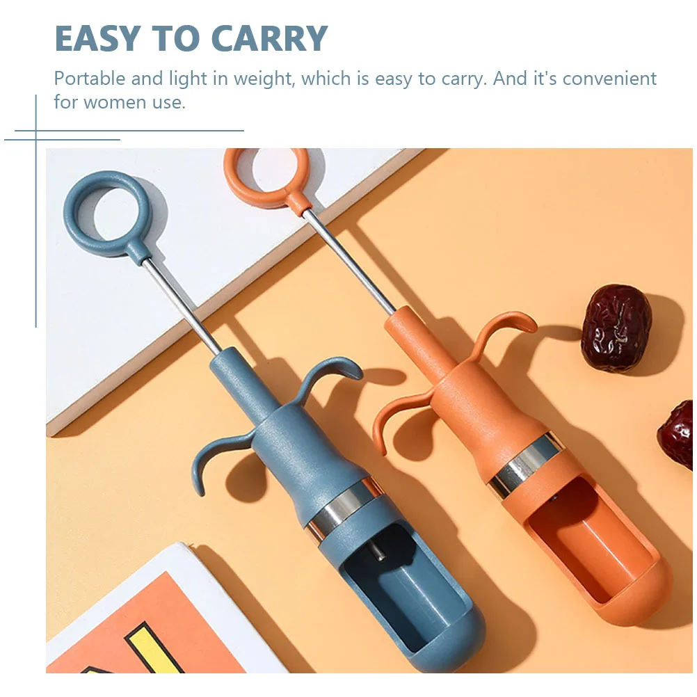2 pezzi manuale per la rimozione del nucleo della frutta in acciaio inossidabile per la rimozione del nucleo della frutta, utensile da cucina portatile, pratico per la rimozione del nucleo della frutta