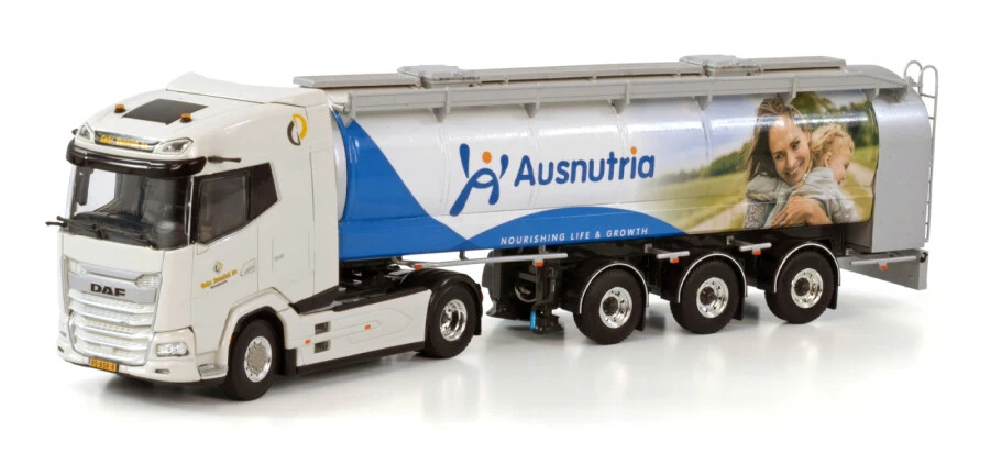 Alloy Model WSI 1:50 Scale DAF XG 4X2 Axle Tractor,Transport Container Tank Truck Diecast Toy Model,GEBR. DUNNINK 01-3647