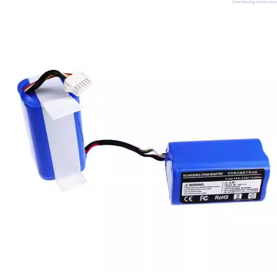 ALLCCX 14.4V 5200mAh/5600mAh/6500mAh/7000mAh/9800mAh Vacuum Cleaner Battery for Yeedi K10, K20, For Ecovacs DVX45, N9, N9+