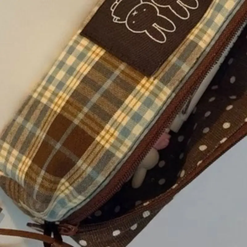 Cartoon Kawaii Miffy New Pencil Case Stationery Storage Bag Large Capacity Zipper Good Look Wear-resistant Antifouling Practical