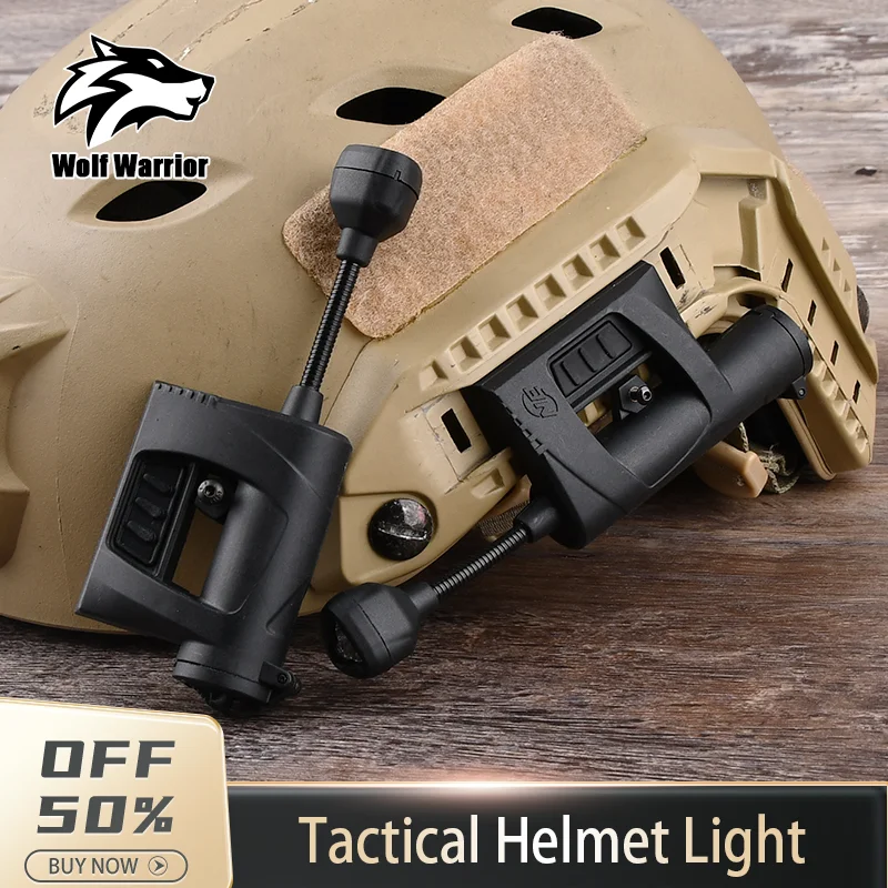 

Tactical Mpls Charge Helmet Light Green Red IR Laser 4 Modes LED White Lamp Energy Saving Hunting Civilian FAST Helmet light