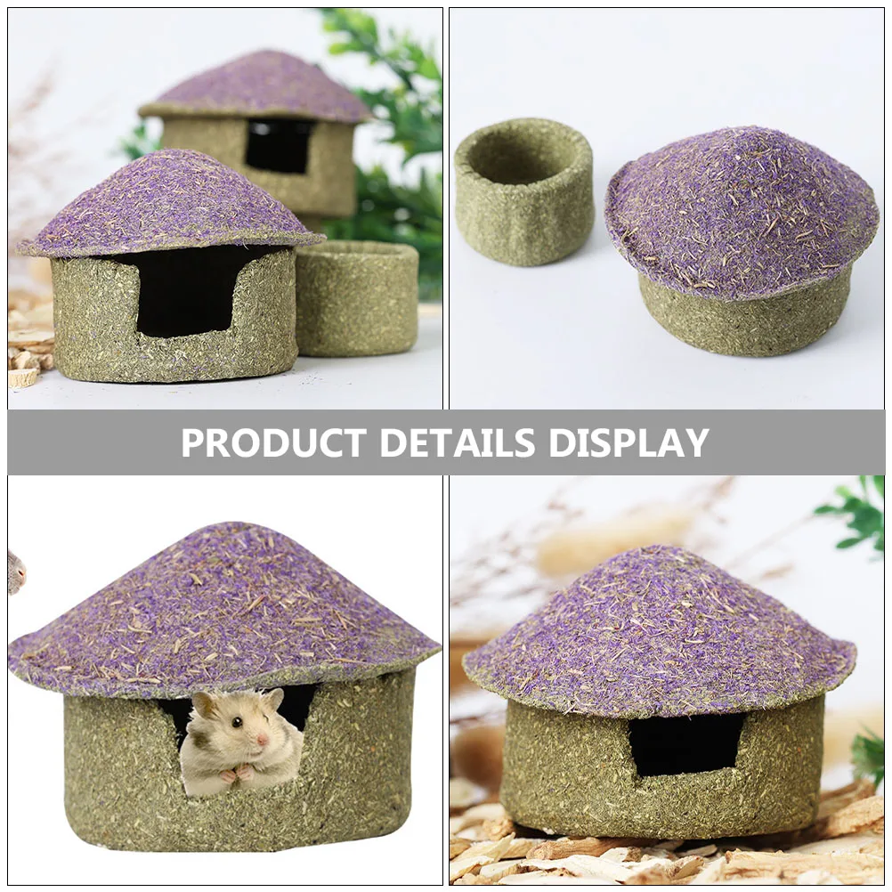 

1 set House Small Pet Hideout With Hamster Habitat Molar Sturdy Guinea Pig Nest Rat Hedgehog Accessories Pet Supplies