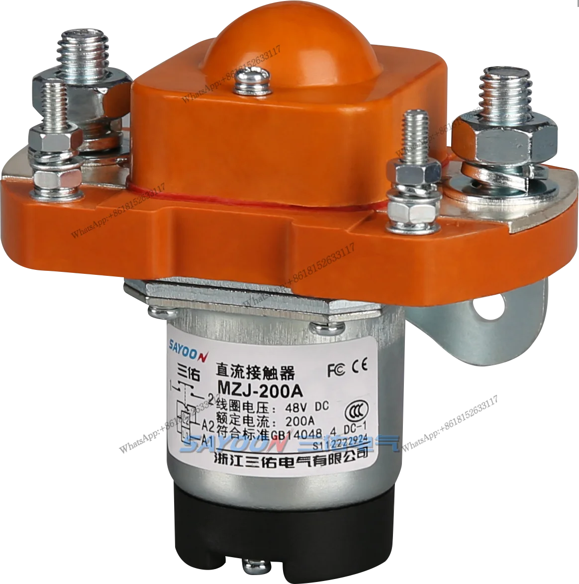 قواطع تيار مستمر MZJ 50 100 200 300 400 600A لفائف مزدوجة 24 فولت مفتاح السيارة الكهربائية مم