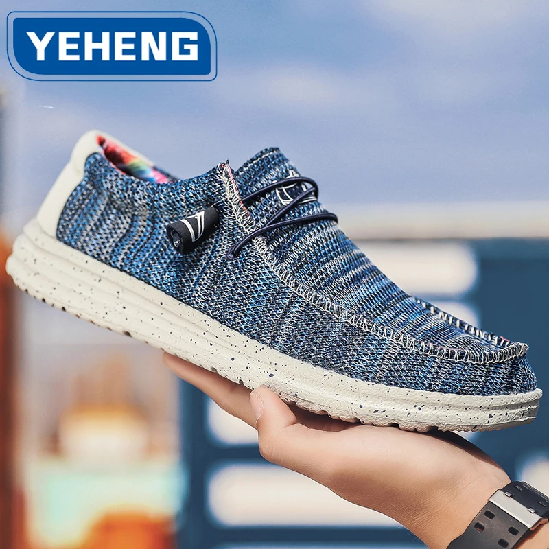 

Мужские лоферы с декоративными шнурками, удобная нескользящая дышащая обувь без шнуровки, кроссовки, весенне-летние походные кроссовки