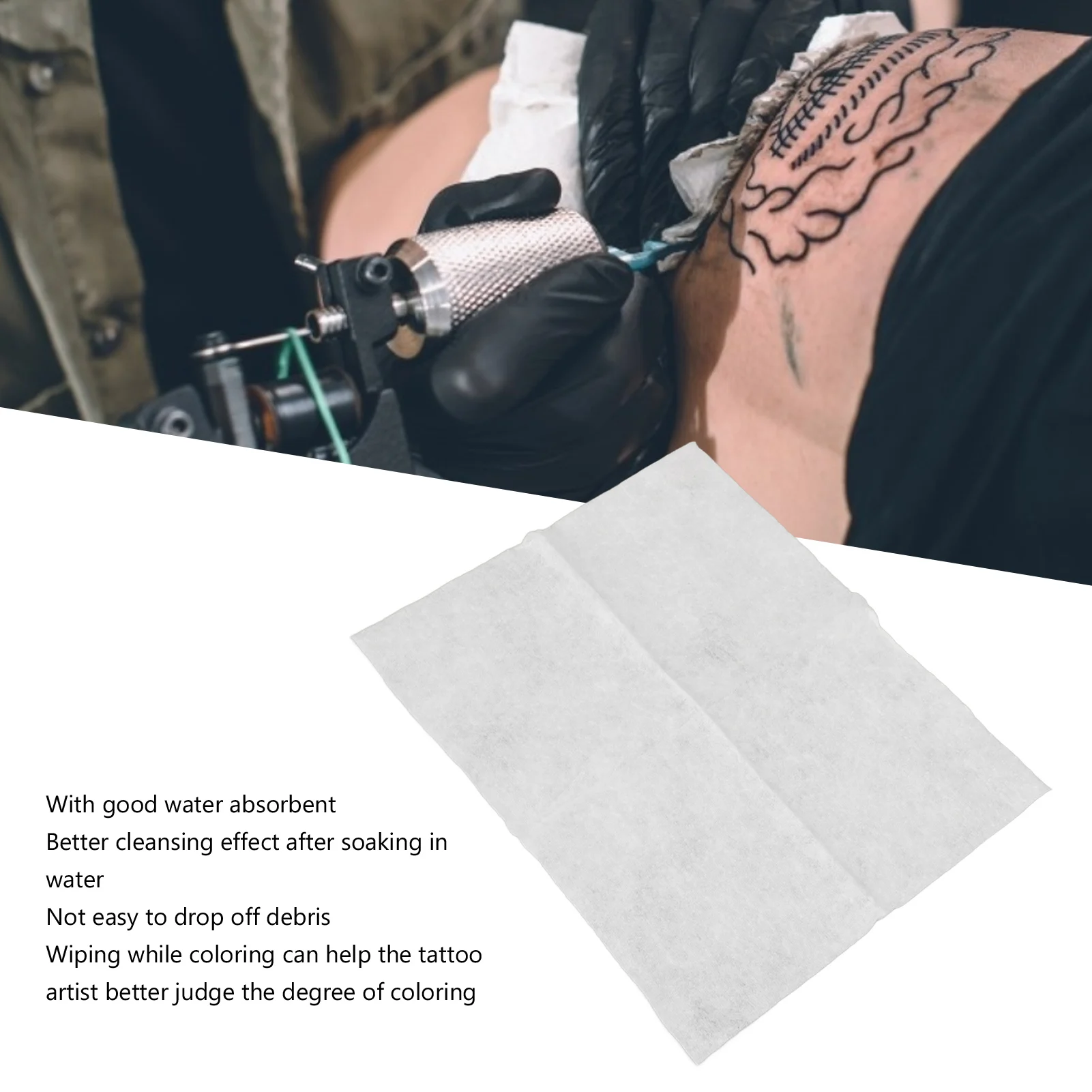 Tattoo Wipe Paper Disposable Strong Water Absorption Tattoo Skin Cleansing Towel Tissue Disposable Tattoo Wipe Paper
