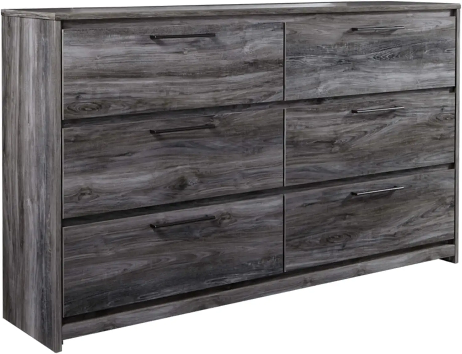 Rustic Coastal 6 Drawer Dresser Smoky Gray This dresser takes the spotlight thanks to its ultra clean lines and oak grain look