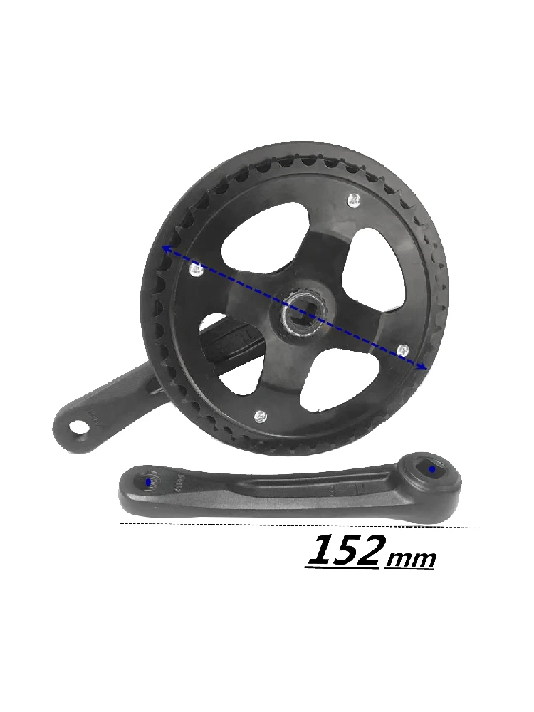 AliExpress NONE T61C Single Speed 42T Folding Bike Crankset Road Bike 152 Mm Crank Set Hollow Tooth Plate Bike Sprocket Bike Accessories