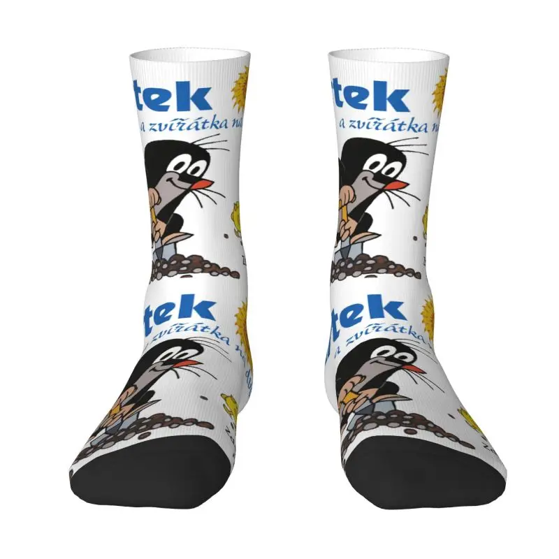 Cute Print Cute Krtek Little Maulwurf Socks for Women Men Stretchy Summer Autumn Winter Mole Cartoon Comic Crew Socks