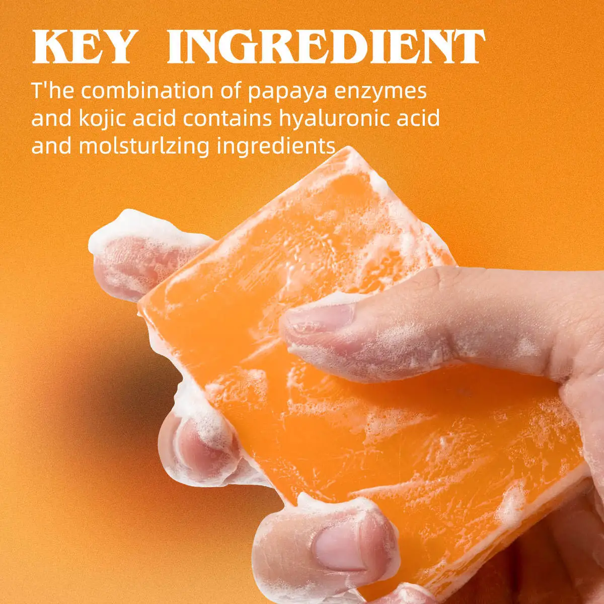 Jabón de ácido kójico y papaya, jabón facial, jabón hecho a mano, jabón de baño, refrescante, suave, nutritivo, limpieza profunda, orgánico, para el cuerpo y la cara