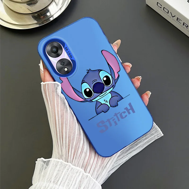 Cute Disney Stitch Angel For OPPO A 31 37 38 55 57 58 74 76 78 94 98 Reno 6 7 8 Z T Pro Colorful Phone Case Soft Funda Silicone