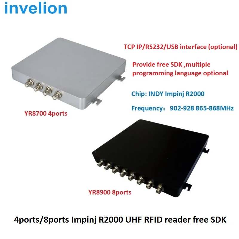 High Performance 300 Tags/Sec Race Chip Timing System 8 Ports Impinj R2000 RFID Reader UHF For Cycling MTB Road Racing Ranking