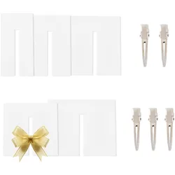 5 Sizes Bow Templates for Bow Making Acrylic Ribbon Bow Maker Boards with Alligator Hair Clip DIY Bowknot Making Tool