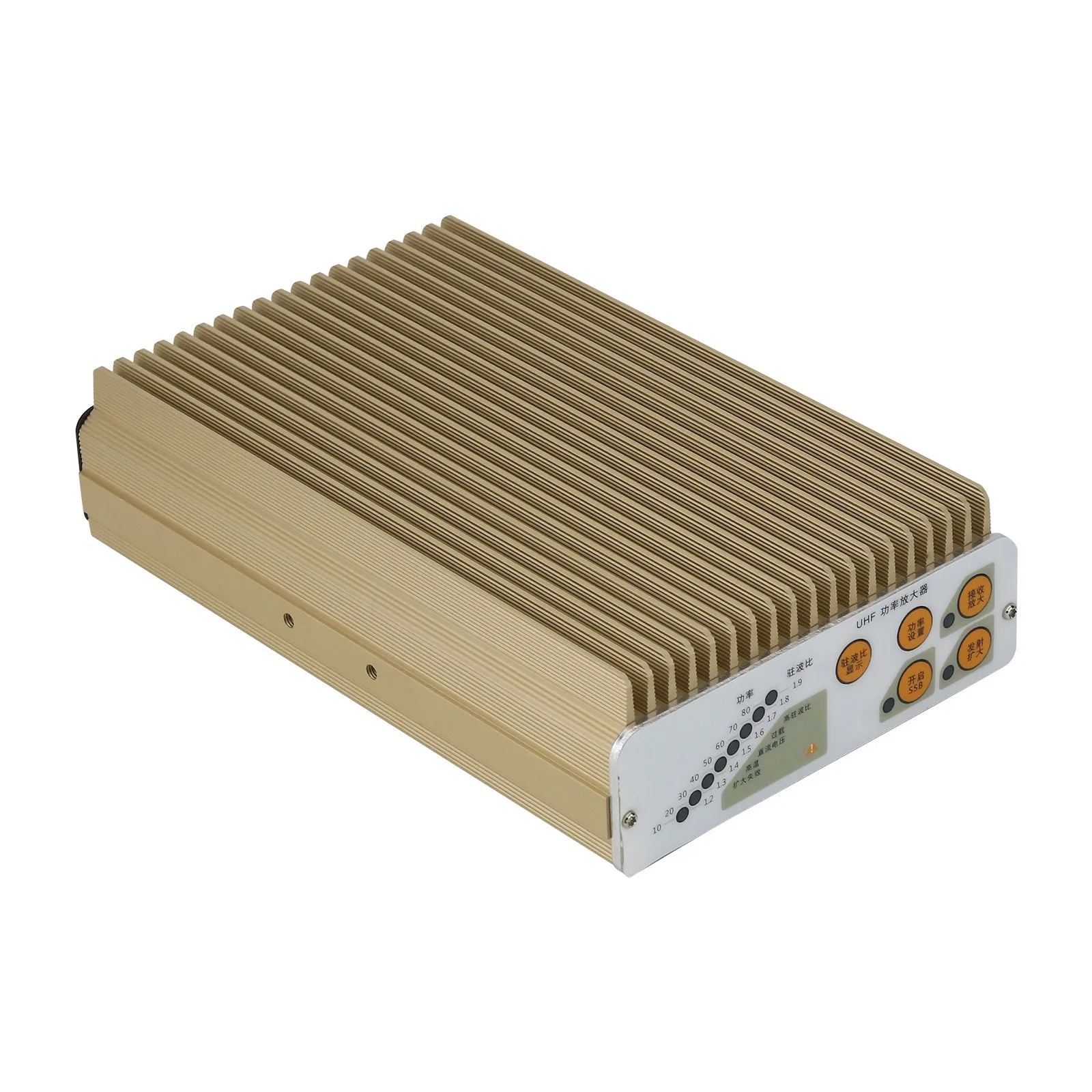 UHF 400-470 ميجا هرتز FM/AM/SSB مضخم طاقة لاسلكي تخاطب 10 واط-80 واط مستويات طاقة قابلة للاختيار وشاشة SWR