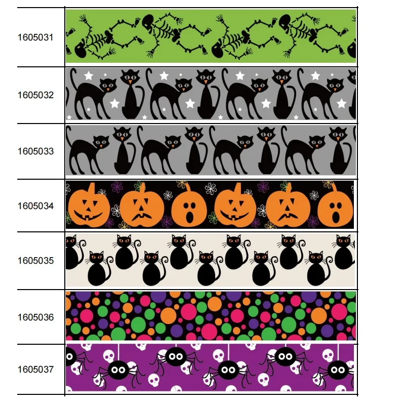 

10Y Halloween Black Cat Cartoon Printed Grosgrain Ribbon for Hairbows Sewing Accessories Party Decorations